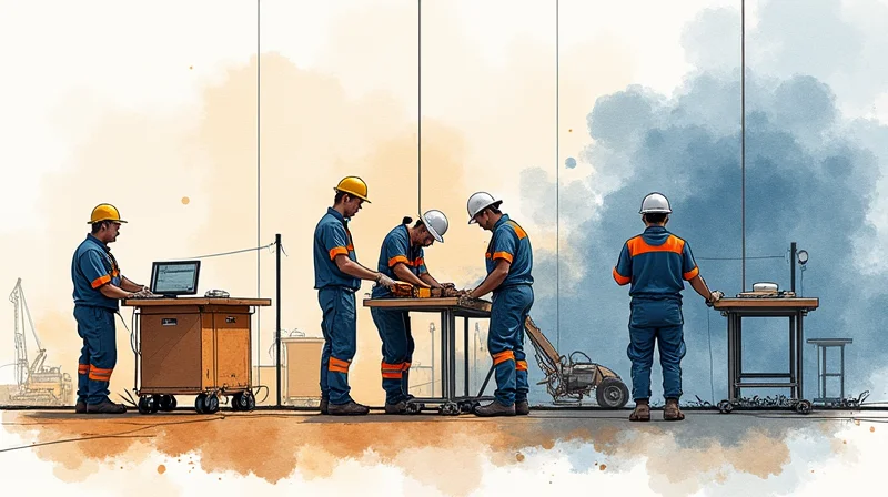Illustrazione per Analisi Predittiva Infortuni: Come Funziona l'AI