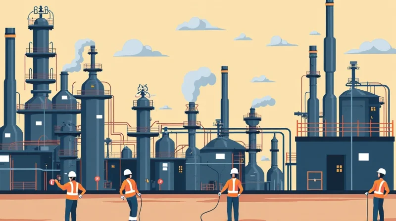 Illustrazione per ATEX: Atmosfere Esplosive nei Luoghi di Lavoro