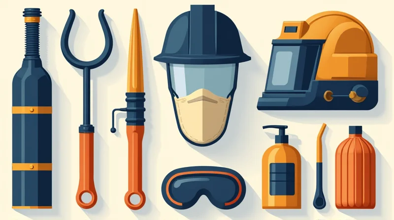 Illustrazione per DPI Chimici: Protezione da Agenti Pericolosi