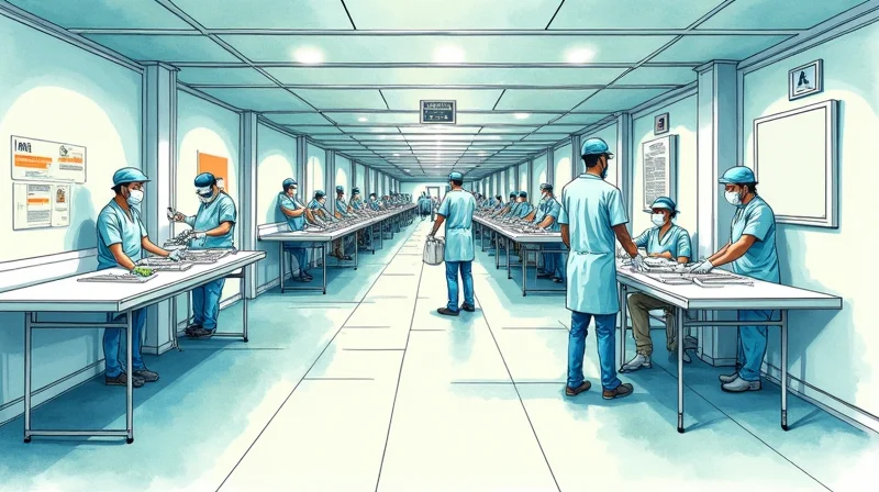 Illustrazione per DVR Sanita: Rischi in Ospedali e Strutture Sanitarie