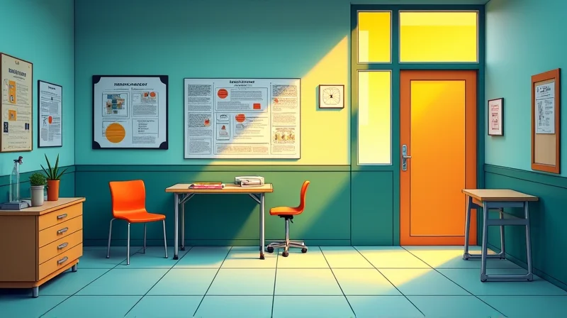Illustrazione per DVR Scuola: Valutazione Rischi Istituti Scolastici