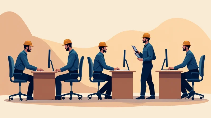 Illustrazione per Ergonomia sul Lavoro: Postazioni e Attrezzature