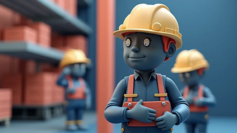 Illustrazione per Intelligenza Artificiale nella Sicurezza sul Lavoro