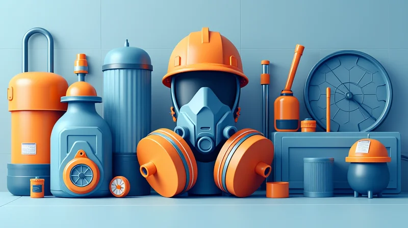 Illustrazione per Protezione delle Vie Respiratorie: Maschere e Filtri