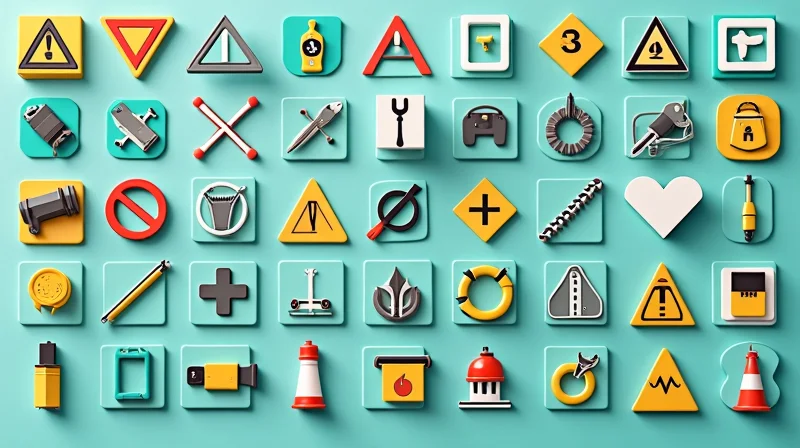Illustrazione per Guida alla Segnaletica di Sicurezza: Norme e Applicazione