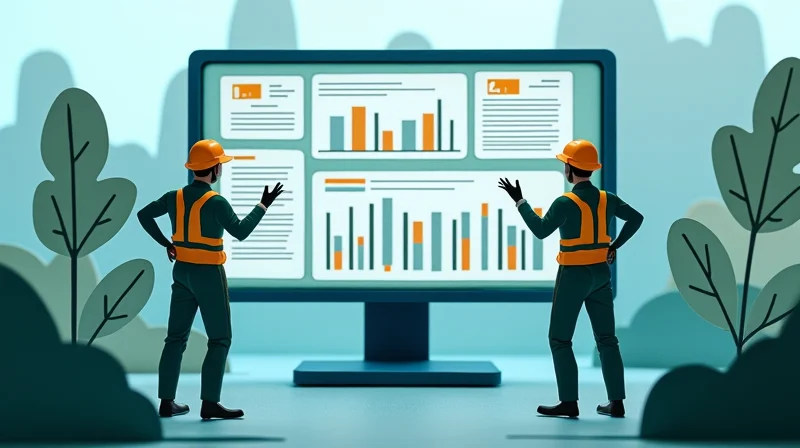 Illustrazione per Software sicurezza sul lavoro per aziende multisede