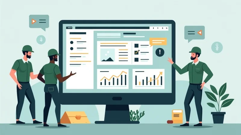 Illustrazione per Software sicurezza sul lavoro per imprese di pulizie