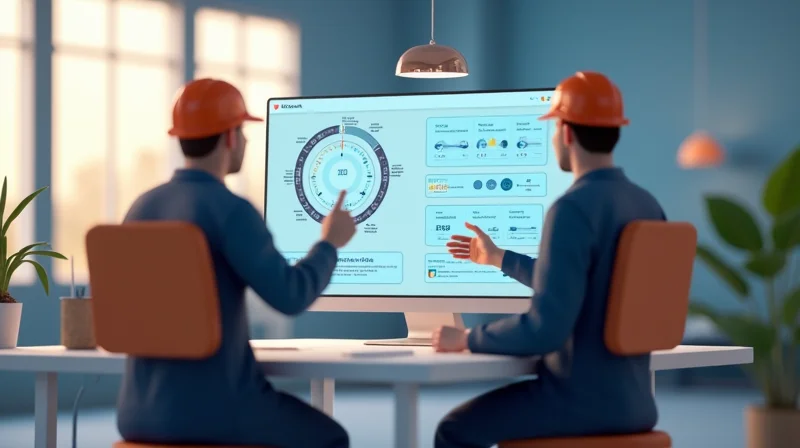 Illustrazione per Software sicurezza sul lavoro per uffici e aziende del terziario